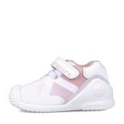 Biomecanics 242150-D ZAPATO SPORT ELASTICOS BLANCO Y ROSA (REJILLA)