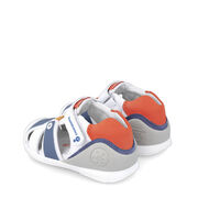 Biomecanics 242154-A SANDALIA SPORT BLANCO Y NARANJA (REJILLA)