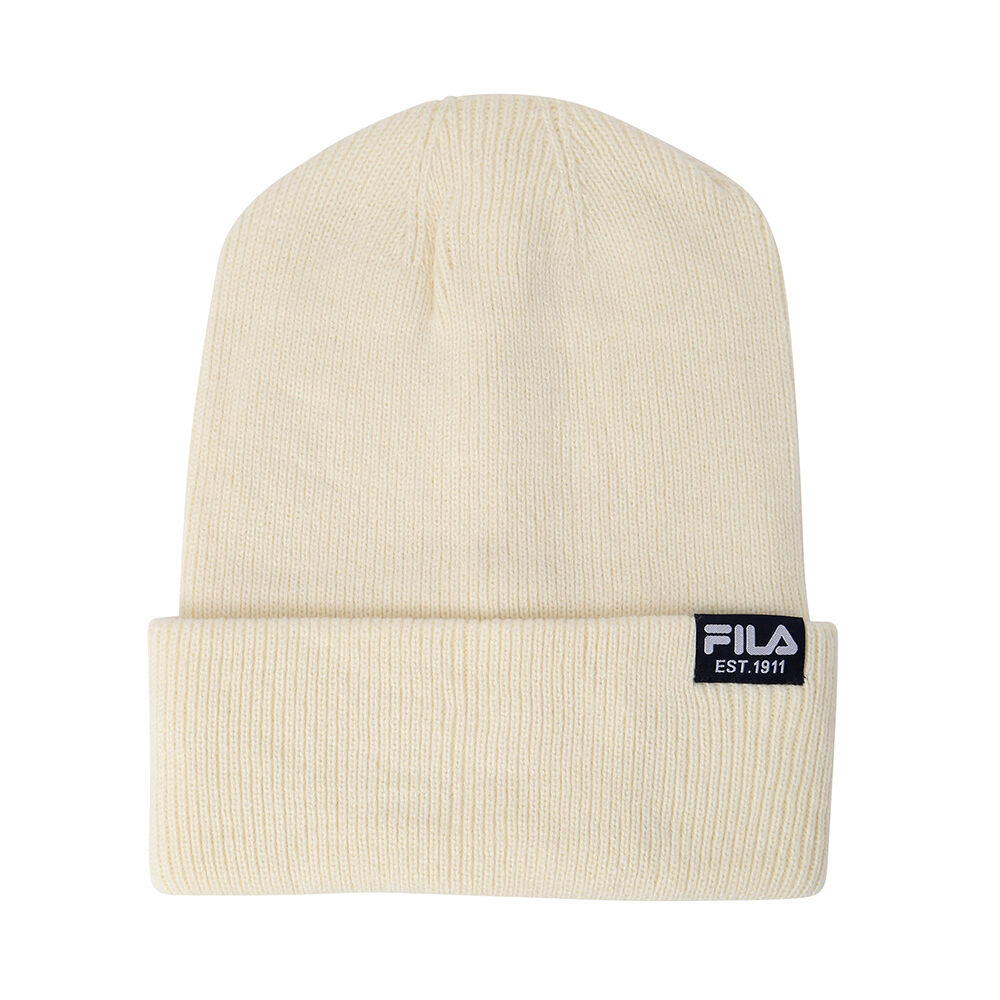 FILA FCU0092 BLAINE Slouchy Beanie with flag logo 10006 Antique White