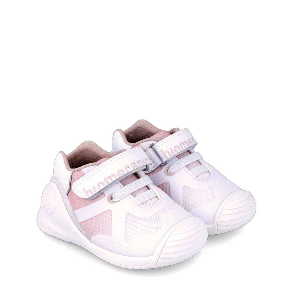 Biomecanics 242150-D ZAPATO SPORT ELASTICOS BLANCO Y ROSA (REJILLA)