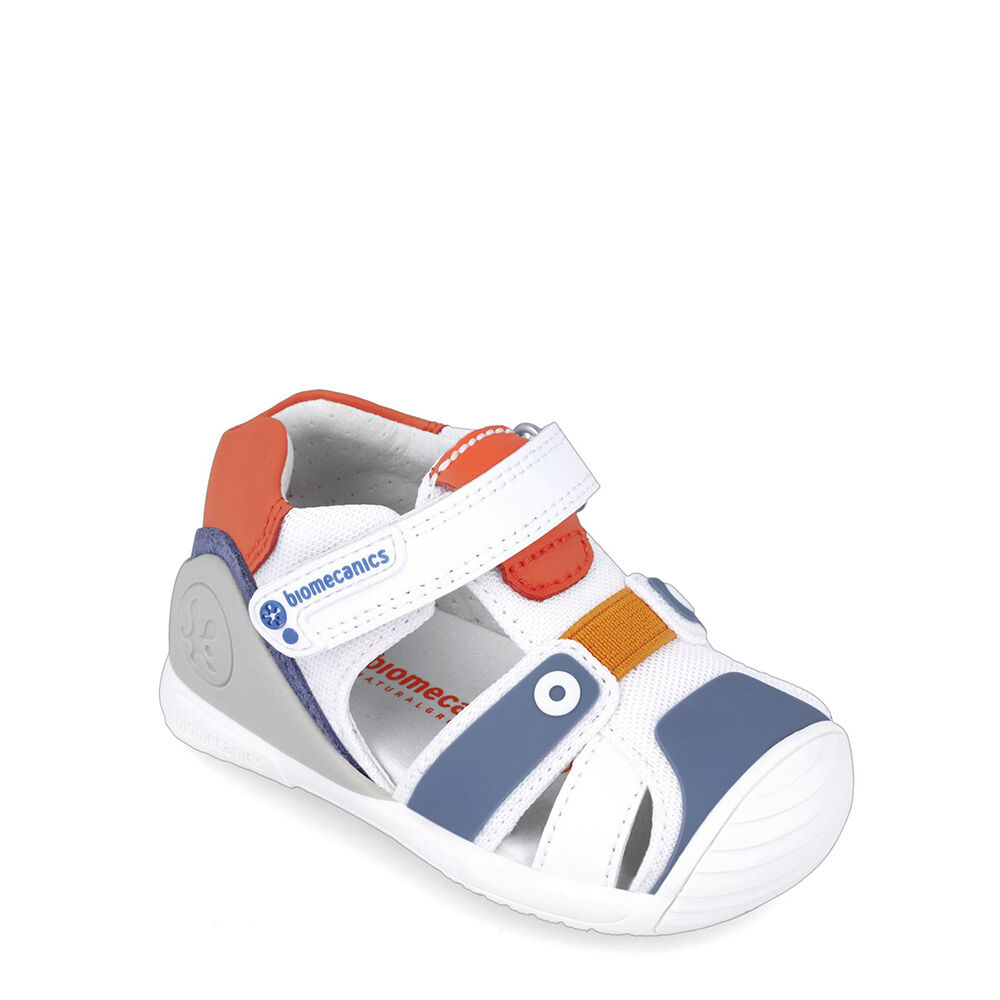 Biomecanics 242154-A SANDALIA SPORT BLANCO Y NARANJA (REJILLA)